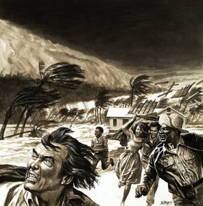 En flodbølge rammer Caribien af Roger Payne
