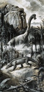 Dinosaurer (gouache på papir)