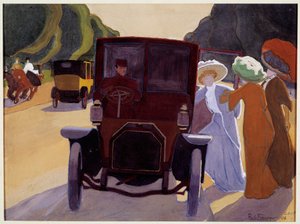 Belle Epoque ""Allee des acacias"" Maleri af Roger de la Fresnaye (1885-1925) 1908 Paris, Carnavalet Museum
