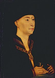 Filip den Gode (1396-1467) hertug af Bourgogne (1419-67) (olie på panel)