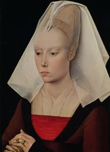 Portrait of a Lady, ca. 1450-60 (olie på egetræspanel) af Rogier van der (workshop of) Weyden