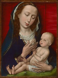 Jomfru og barn af Rogier van der (workshop of) Weyden