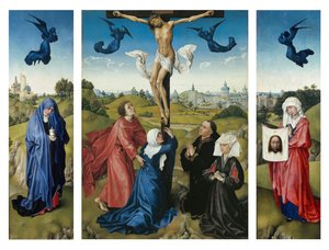 Crucifixion Triptykon, ca. 1445 (olie på egetræspanel)