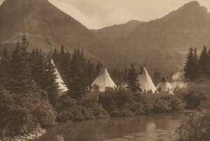 Op ad klippebanken, Piegan, Montana,1915 (foto) af Roland W. Reed
