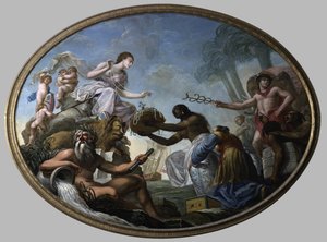 Østen tilbyder sine rigdomme til Britannia af Roma Spiridione