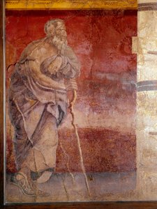 En filosof, detalje (fresco af Roman
