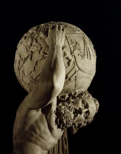 Atlas, kopi af en græsk hellenistisk original (marmor) (detalje)