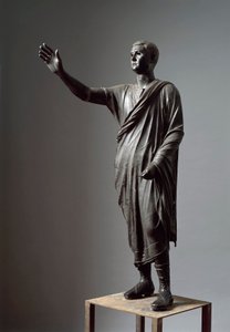 Aule Metele, Arringatore, The Orator, bronzestatue, 80 f.v.t., fra Pila (Perugia) af Roman
