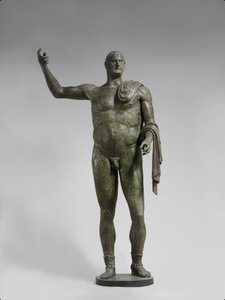 Bronzestatue af kejser Trebonianus Gallus, 251-253 e.Kr. (bronze) af Roman