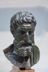 Buste af Epicurus buste (bronze) af Roman