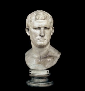 Buste af Marcus Vipsanius Agrippa (Marmorskulptur) af Roman