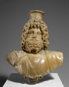 Buste af Serapis, AD 100-150 (alabaster) af Roman