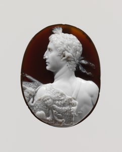 Cameo-portræt af kejser Augustus, ca. 41–54 e.Kr. (sardonyx) af Roman