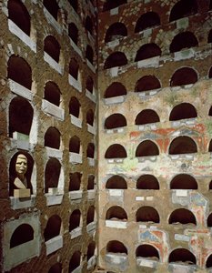 Columbarium af Vigna Codini, begyndelsen af 1. århundrede (fotografi) af Roman