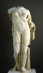 Kopi af Torso of Aphrodite, Venus Genetrix type (marmor) af Roman