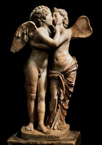 Amor og psyke (marmor) af Roman