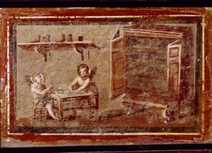 Amor skomagere (fresco af Roman