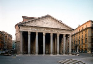 Udvendig udsigt over Pantheon (fotografi) af Roman