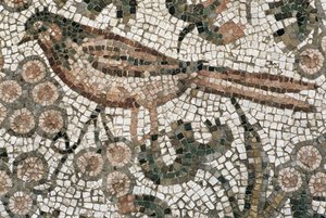 Floor pavement depicting a bird, 4th century ADdani af Roman