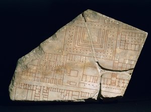 Fragment af Forma Urbis Severiana, 3. århundrede (marmor) af Roman