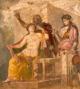 Fresko med et erotisk motiv, der skildrer en dionysisk scene, fra Pompeji (UNESCOs verdensarvsliste af Roman