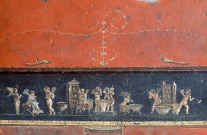 Frise af amoriner, House of Vettii, Pompeji (Unescos verdensarvsliste af Roman