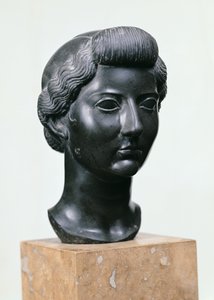Hoved af Livia (ca. 55 f.Kr.-29 e.Kr.) (basalt) af Roman