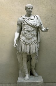 Jules Cesar (Julius Cæsar) (100-44 f.Kr.) Skulptur - Museum for romersk civilisation, Rom af Roman