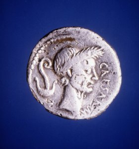 Julius Cæsar - romersk mønt af Roman