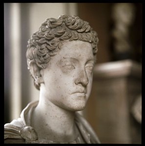 Marmorbuste af kejser Commodus (skulptur, 2. århundrede) af Roman