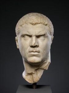 Marmorportræt af kejser Caracalla, 212-217 AD (marmor) af Roman