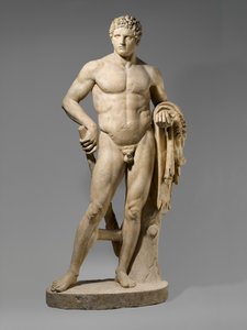 Marmorstatue af en ungdommelig Hercules, 69-96 AD (marmor) af Roman