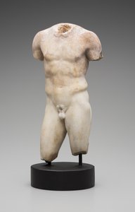 Nøgen mandlig torso (marmor) af Roman