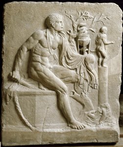 Orestes konsulterer Apollons orakel i Delphi (marmor) af Roman