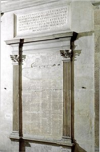 Plade af triumf- og konsulære faster. Kejser Augustus periode. 27 f.Kr.-14 e.Kr. Rom, Musei Capitolini - Registreringsplade for den romerske kejser Augustus
