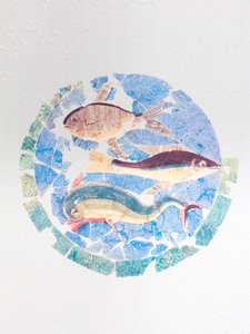 Polykrom maleri fundet i kirurgens domus i Rimini af Roman