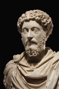 Portrætbuste af kejser Marcus Aurelius, ca. 170-180 e.Kr af Roman