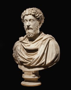 Portrætbuste af kejser Marcus Aurelius, ca. 170-180 e.Kr af Roman