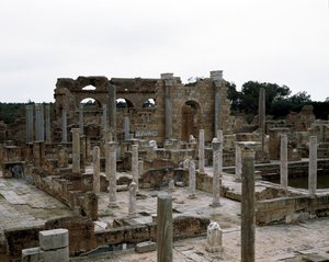 Offentligt bad bygget under kejser Hadrian, 2. århundrede af Roman
