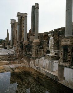 Offentligt bad bygget under kejser Hadrian, 2. århundrede af Roman