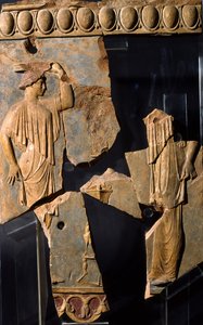 Relief fra området ved Apollontemplet, Palatinerhøjen, Rom (terracotta) af Roman
