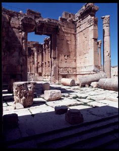 Rester af Bacchus-templet af Roman
