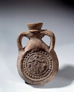 Romersk kunst: Terracotta lovprisning pære med fod, der repræsenterer en helgen. 4. århundrede e.Kr. Paris, Louvre-museet af Roman