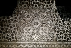 Romersk kunst: detaljer af mosaikker af jorden fra Villa Adriana (Villa d