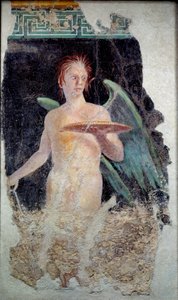 Romersk kunst: fresko af geniefløjen fra Pompei - Slutningen af det 1. århundrede f.Kr. - Paris, Musee du Louvre af Roman
