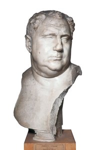 Romersk kunst: ""Buste af Vitellius (15-69) romersk kejser" 2. århundrede (marmor) af Roman