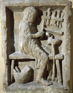Romersk kunst: "" smed på arbejde"" 1. århundrede e.Kr. Rom, Museo della Civilta Romana af Roman