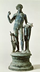 Statue af Apollo fra House of Red Walls, Pompeji, ca. 30 AD (bronze)