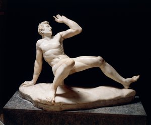 Statue af en faldende Gallien, kopi af en Pergamon-skoleoriginal fra det 3. århundrede f.Kr. (marmor) af Roman