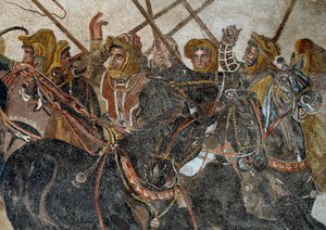 Slaget ved Issos vundet af Alexander III den Store mod Darios af Roman